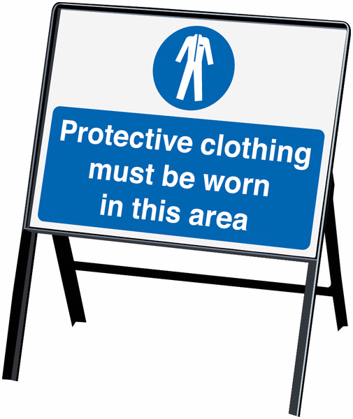 Protective Clothing Stanchion Sign