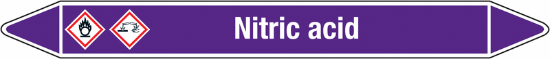 Nitric Acid - European Linerless Pipemarkers