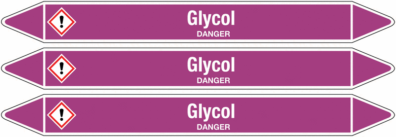 Glycol - European Linerless Pipemarkers