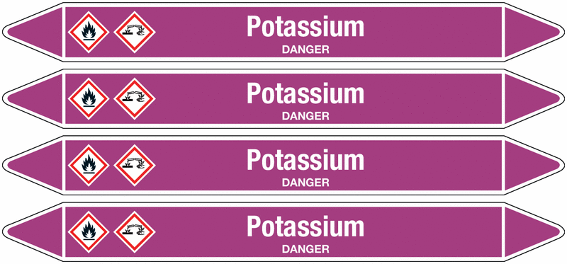 Potassium - European Linerless Pipemarkers