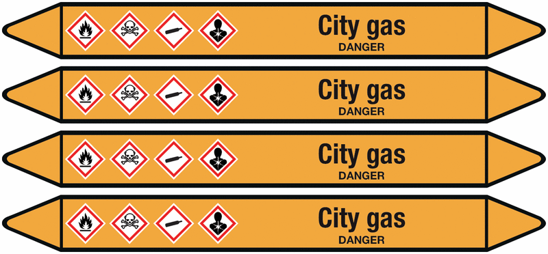 City Gas - European Linerless Pipemarkers
