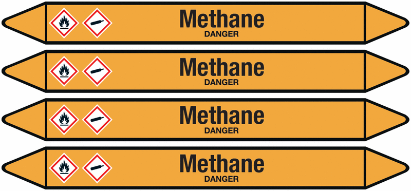 Methane - European Linerless Pipemarkers