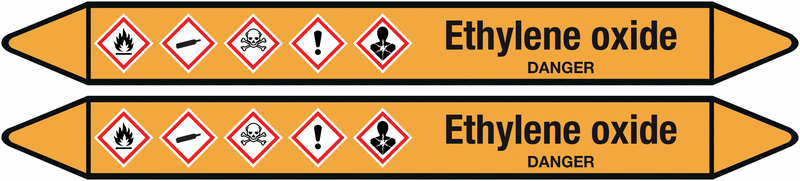Ethylene Oxide - European Linerless Pipemarkers