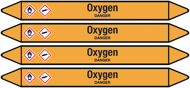 Oxygen - European Linerless Pipemarkers