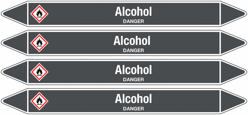 Alcohol - European Linerless Pipemarkers