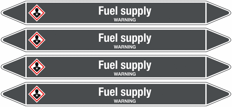 Fuel Supply - European Linerless Pipemarkers