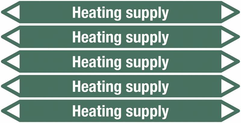 Heating Supply - European Linerless Pipemarkers