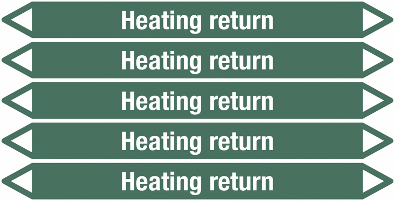 Heating Return - European Linerless Pipemarkers