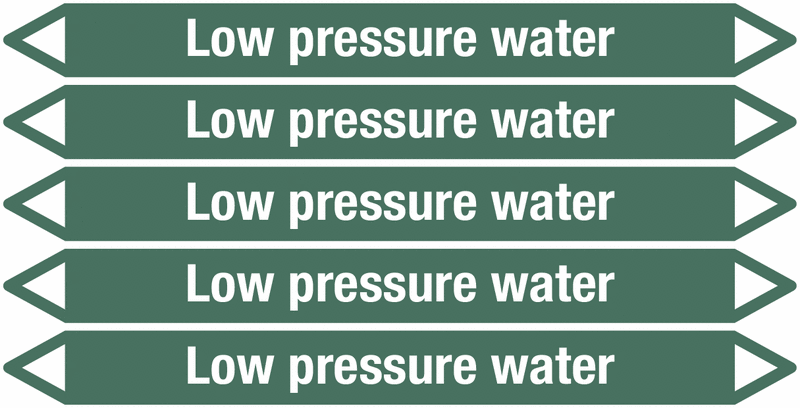 Low Pressure Water - European Linerless Pipemarkers