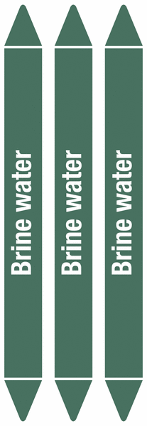 Brine Water - European Linerless Pipemarkers