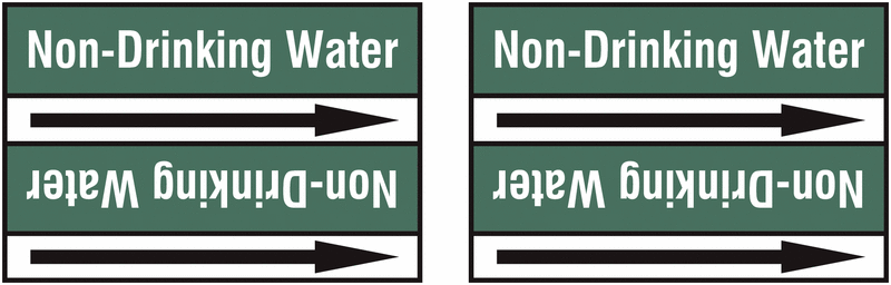 Non-Drinking Water - European Linerless Pipemarkers