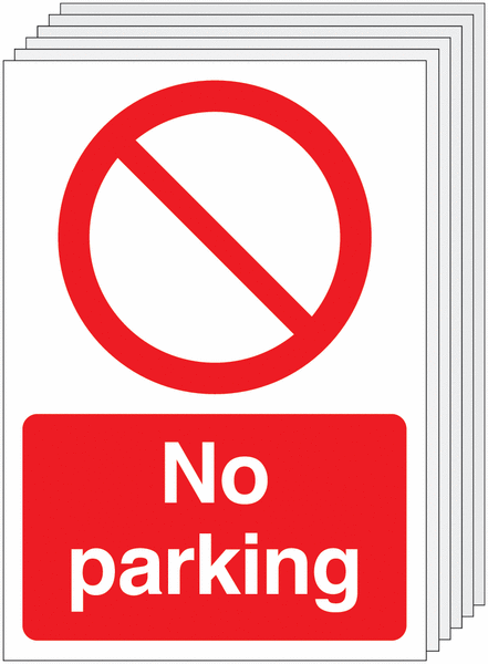 6-Pack No Parking Signs