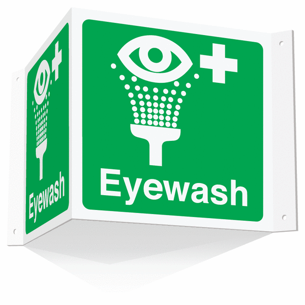 Eye Wash Projecting '3D' Sign