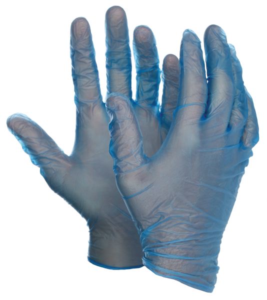 Polyco® Powder-free Bodyguards® 4 Blue Vinyl Disposable Gloves