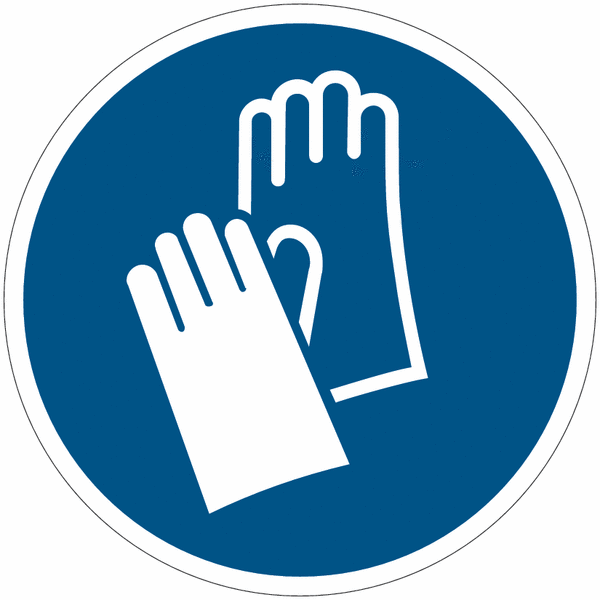 ToughWash - Wear Protective Gloves Sign (Symbol)