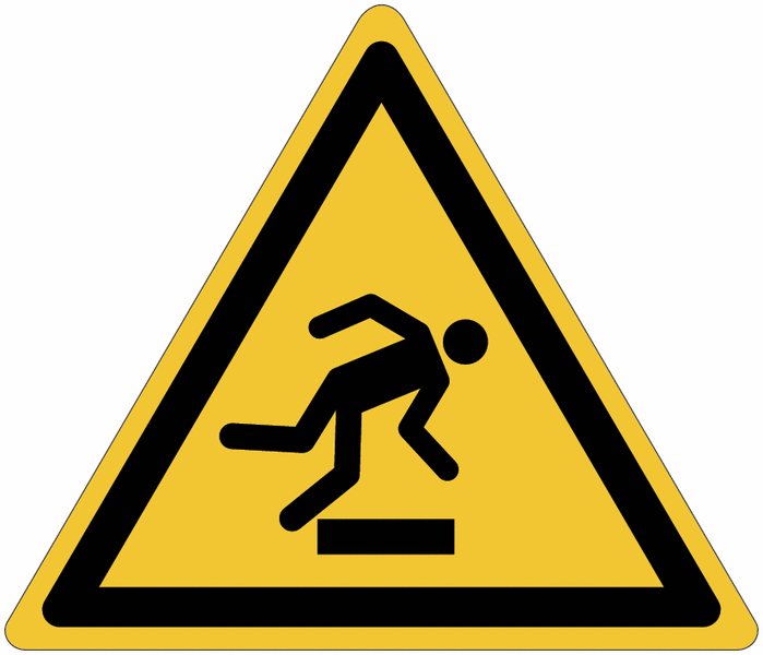 ToughWash - Warning Floor Level Obstacle Sign (Symbol)