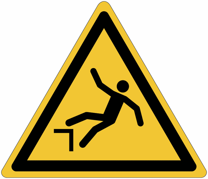 ToughWash - Warning Drop/Fall Sign (Symbol)