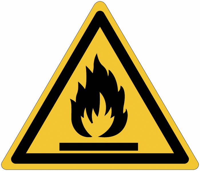 ToughWash - Warning Risk Of Fire/Flammable Sign (Symbol)