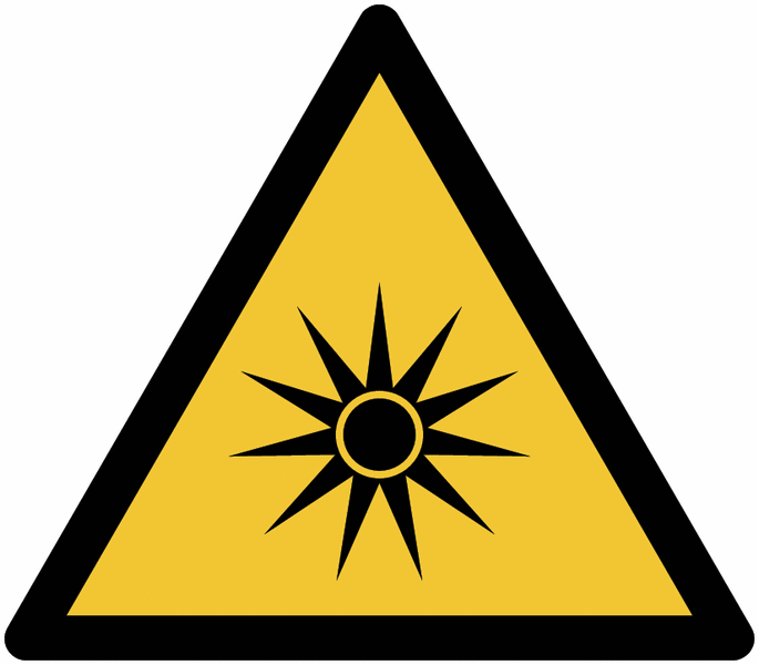 ToughWash - Warning Optical Radiation Sign (Symbol)