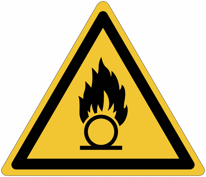 ToughWash - Warning Oxidizing Substance Sign (Symbol)