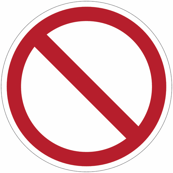 ToughWash - General Prohibition Sign (Symbol)