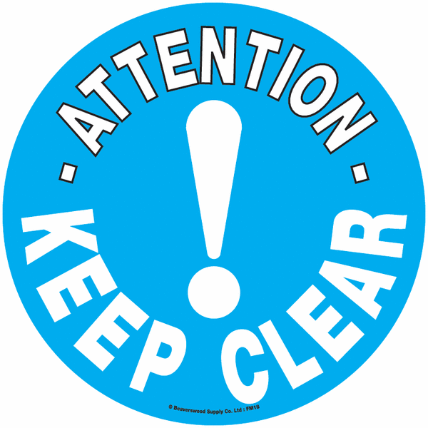 Floor Graphic Markers - Attention Keep Clear