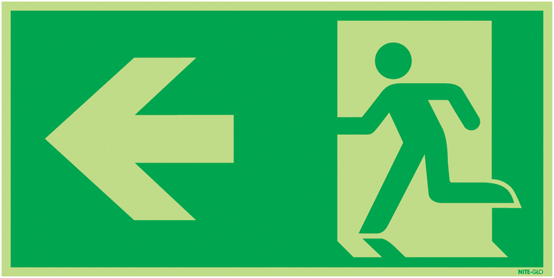 Nite-Glo Running Man/Arrow Left Signs