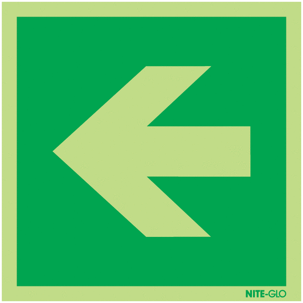 Nite-Glo Photoluminescent Arrow Sign