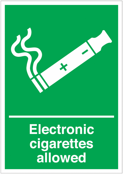 Electronic Cigarettes Allowed Signs