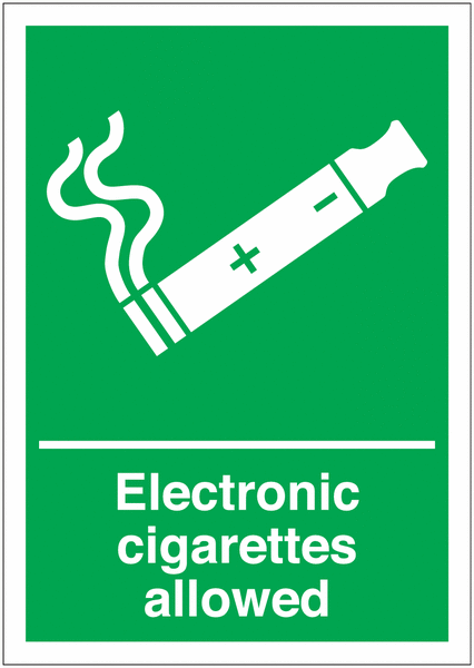 Electronic Cigarettes Allowed Signs