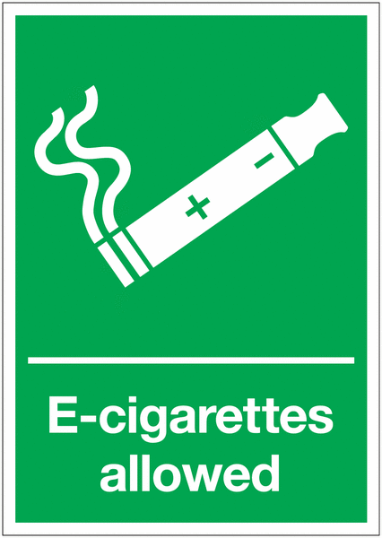 E-Cigarettes Allowed Signs