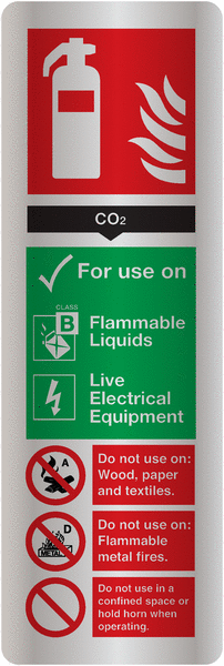 Deluxe Fire Extinguisher Signs - CO2