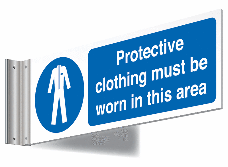 Protective Clothing Awareness Projecting Wall Sign
