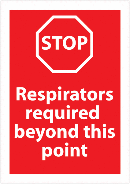 Respirators Required PPE Stop Awareness Signs