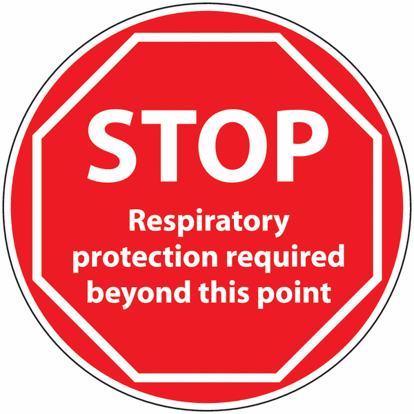 Anti-Slip Floor Signs - Stop Respiratory Protection