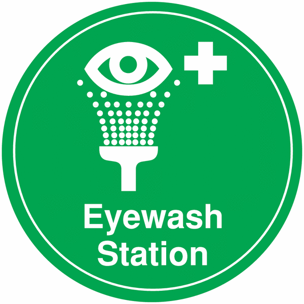Anti-Slip Floor Markers - Eye Wash Station