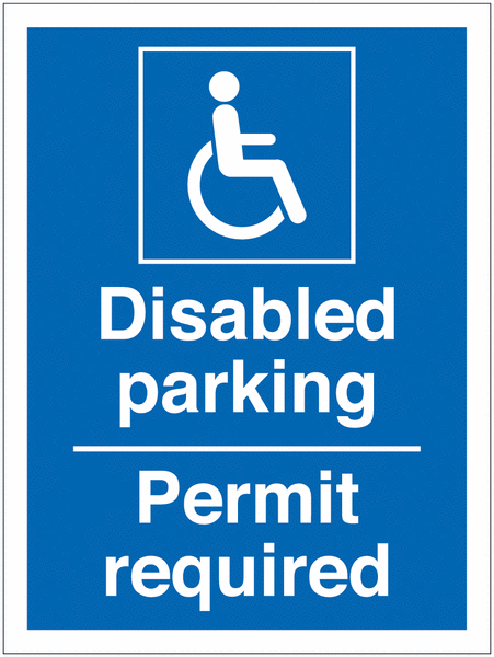 Disabled Parking Signs - Disabled Parking / Permit Required