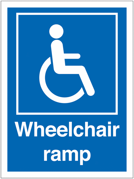 Disabled Parking Signs - Wheelchair Ramp