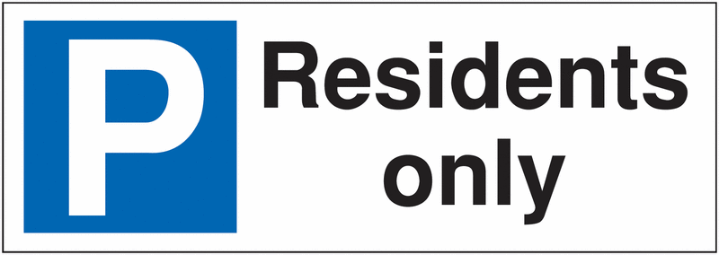 Parking Bay Signs - Residents Only