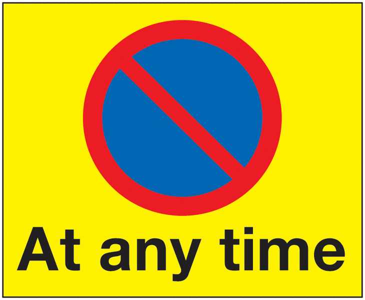 Restricted Access Parking Signs - No Waiting At Any Time