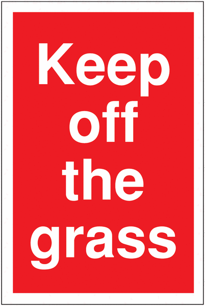Car Park Security Signs - Keep Off The Grass
