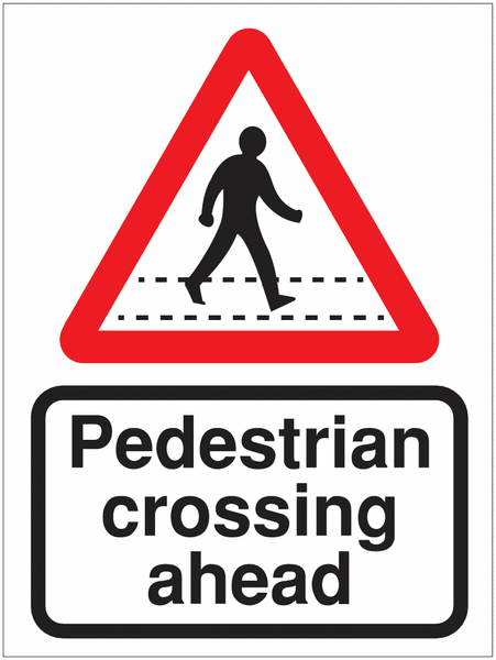 Speed Awareness Signs - Pedestrian Crossing Ahead
