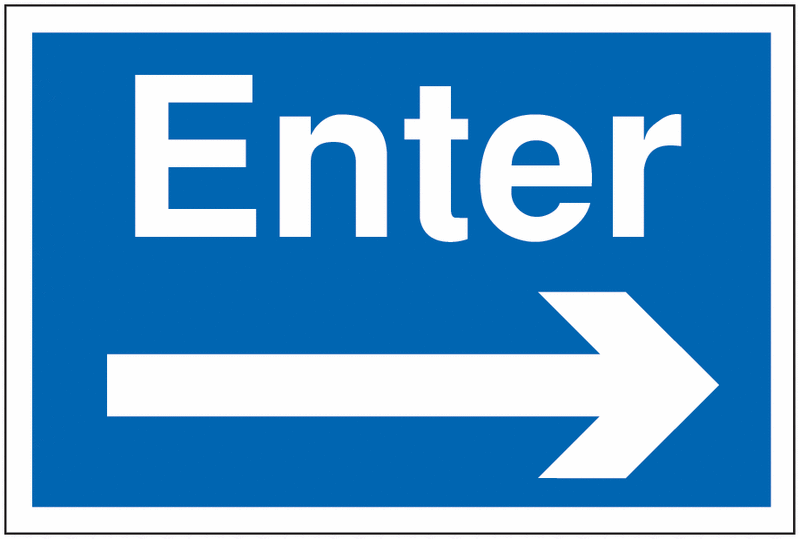 Car Park Navigation Signs - Enter Right Arrow