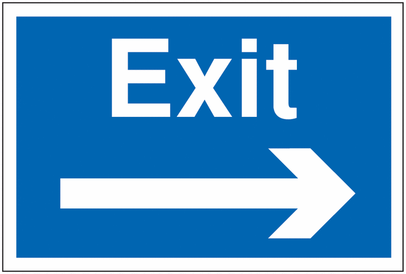 Car Park Navigation Signs - Exit Right Arrow