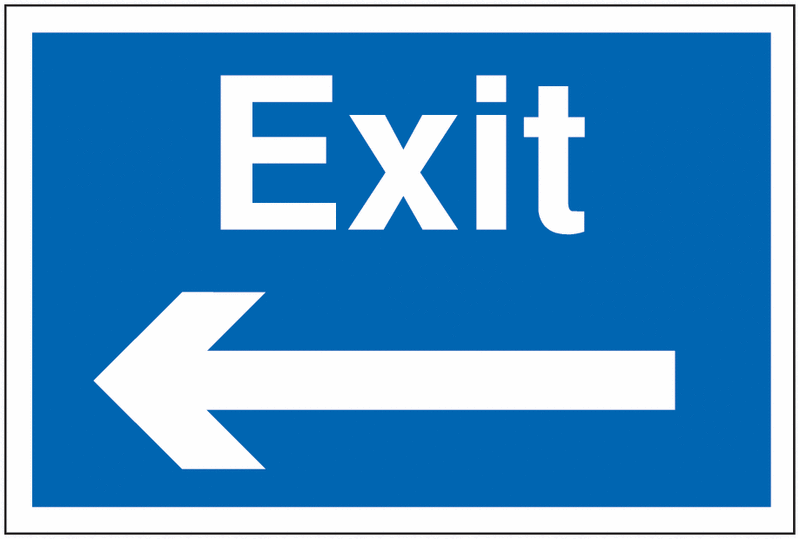 Car Park Navigation Signs - Exit Left Arrow