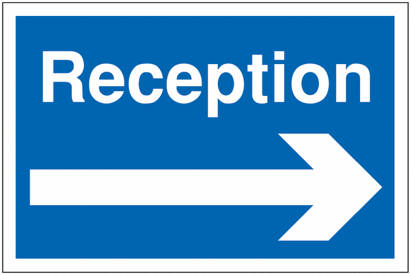 Car Park Navigation Signs - Reception Right Arrow