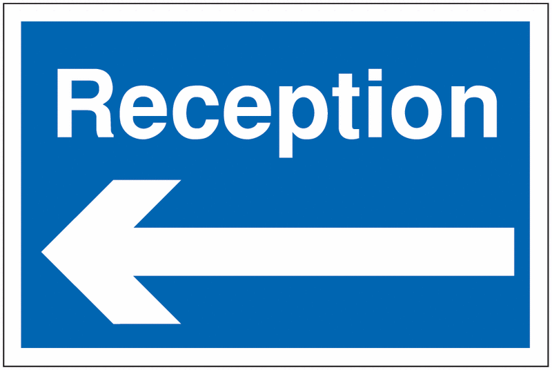 Car Park Navigation Signs - Reception Left Arrow
