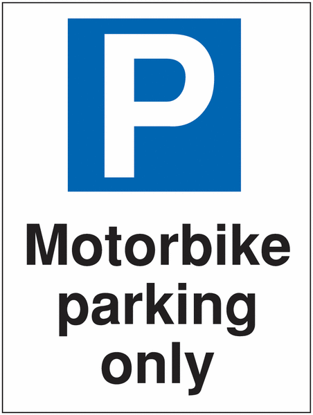 Cycle & Motorbike Parking Signs - Motorbike Parking Only