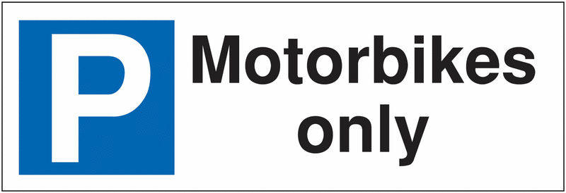 Parking Bay Signs - Motorbikes Only