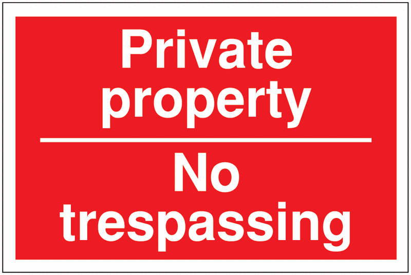Car Park Security Signs - Private Property / No Trespassing